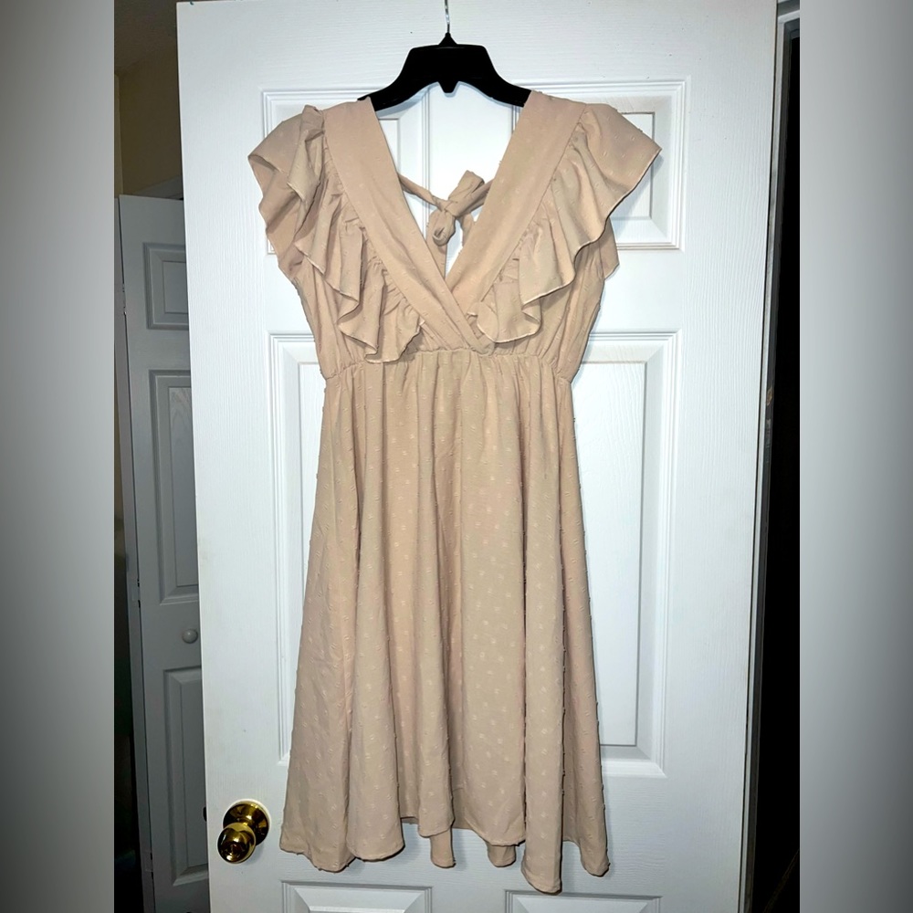 Beautiful nude ruffle dress